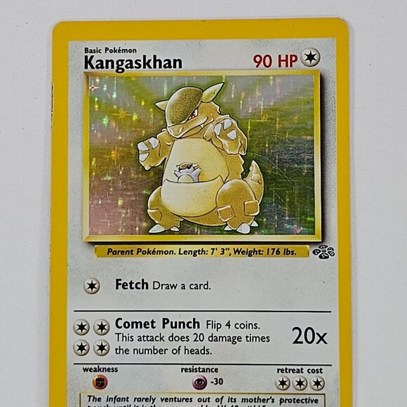 Pokémon TCG Kangaskhan Jungle 5/64 Holo Unlimited Holo Rare Vintage 1999 - Picture 3 of 7